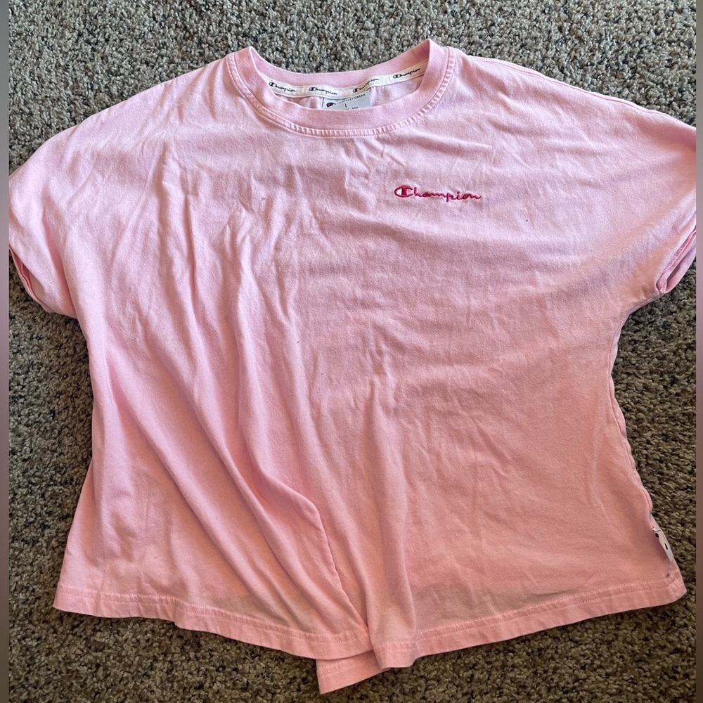 Champion Crop Top t shirt with tie in front